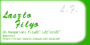laszlo filyo business card